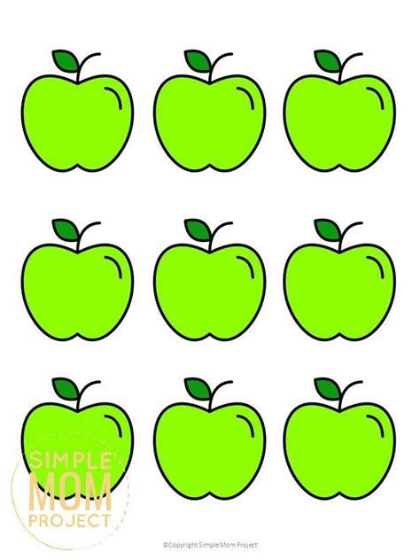 Free Printable Apple Template Large And Small Sizes Pjs And Paint