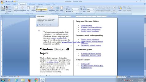 Ms Word Page Layout Page Setup Youtube