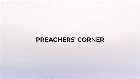 Preachers Corner Trailer Youtube