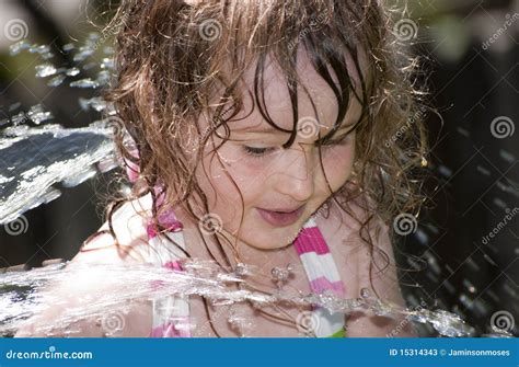 Squirting Water Stock Image Image Of Hose Full Domestic 15314343