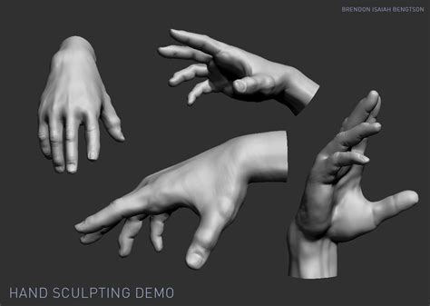 Zbrush Anatomy Sculpting Handsby Brendon I B Cg3dankfunmarketplace