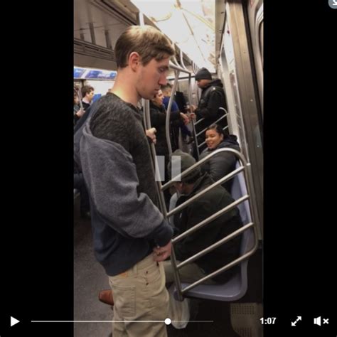Drunk Guy Pissing In Subway Car