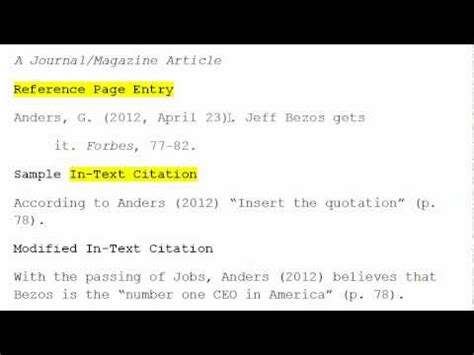 How to use APA Format for Citation No.2: Magazine Article ...