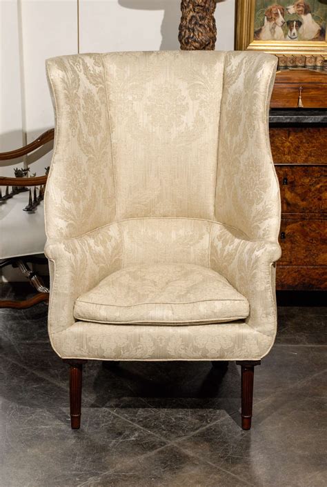 14 stunning, comfy & commanding wingback chairs reviewed in 2019 whether you are after a recliner chair that you can sit back and relax in or a showstopper chair that. 1920s Large Barrel Back Upholstered Wing Chair Raised on ...