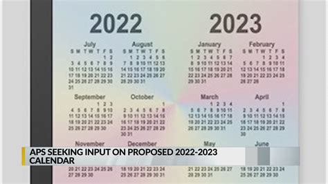 Aps Seeking Input On Proposed 2022 23 Calendar Youtube