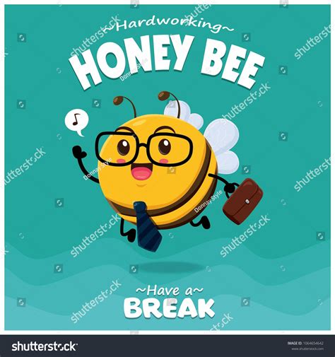 Poster Design Vector Honey Bee Character Stock Vector Royalty Free