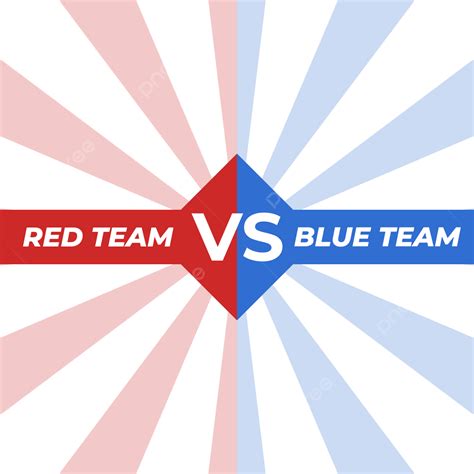 Vs Team Vector Hd Png Images Vs Design With Red Blue Team Competetion