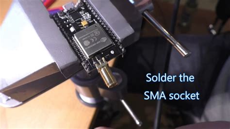 Solder A Sma Socket To An Esp32 For A External Antenna Youtube
