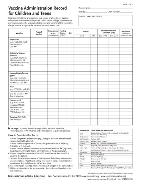 Immunization Card Pdf 2016 2024 Form Fill Out And Sign Printable Pdf