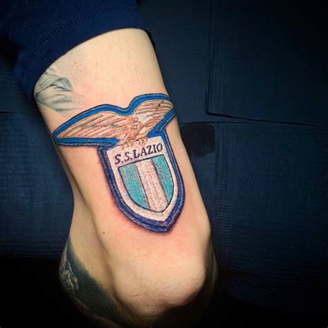 SS Lazio Patch Tattoo Located On The Tricep