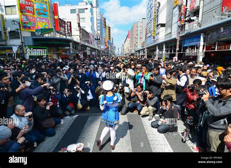 Cosplayers At The Annual Nipponbashi Street Festa In Osaka Japan Stock