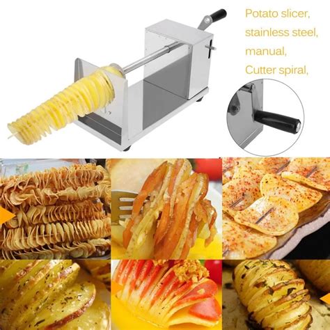 Manual Stainless Steel Twisted Spiral Potato Slicer French Fry Tornado