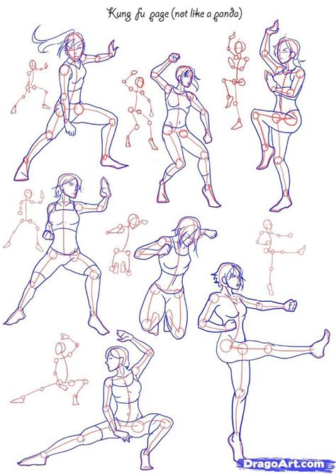 How To Draw Anime Poses How To Draw Fighting Poses Step By Step