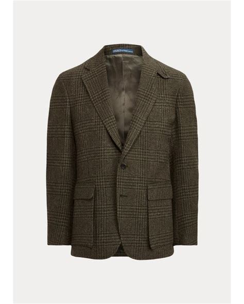 Polo Ralph Lauren The Rl67 Glen Plaid Tweed Jacket In Green For Men Lyst