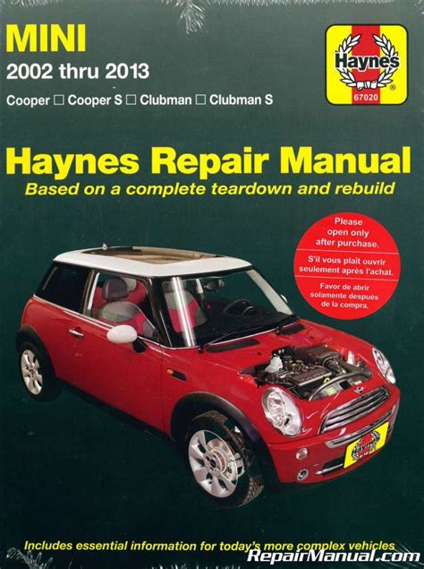 Mini Cooper And Clubman 2002 2013 Repair Manual By Haynes