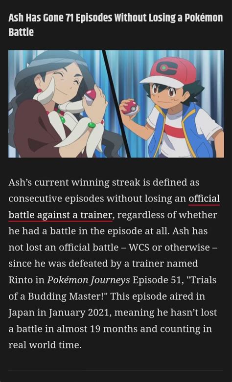 Ashs Longest Winning Streak Rpokemonanime