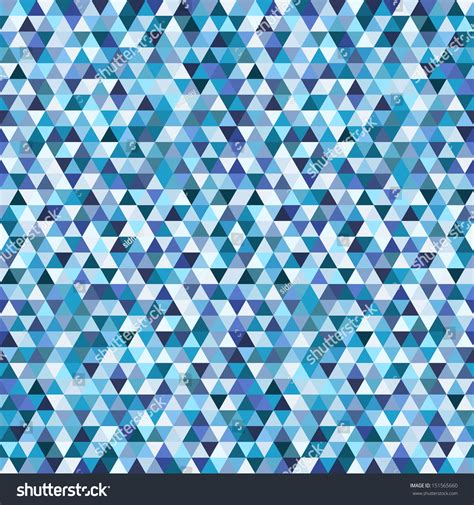 Geometric Mosaic Seamless Pattern Blue Triangle Stock