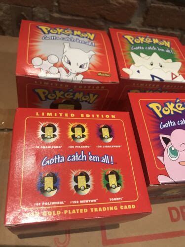 Mavin Set Of 6 1999 Pokémon 23k Gold Cards And Balls Sealed Burger King