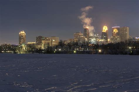 Minneapolis Skyline Winter Stock Photos Free And Royalty Free Stock