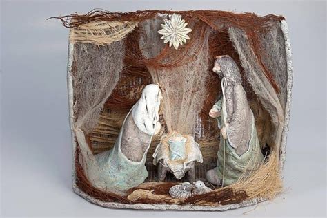 Christmas Story Unique Nativity Set Scene Nativity Stable Clay Etsy
