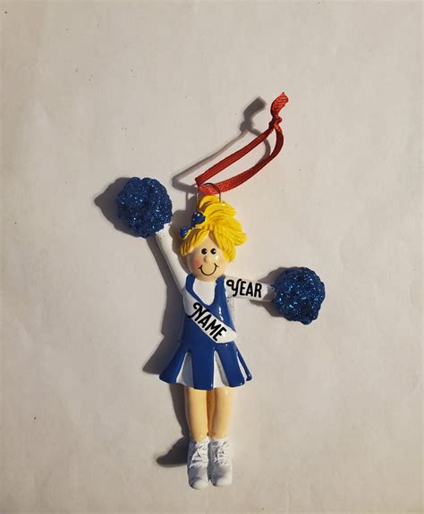 Personalized Cheerleader Christmas Ornament Blonde Or Brown Etsy