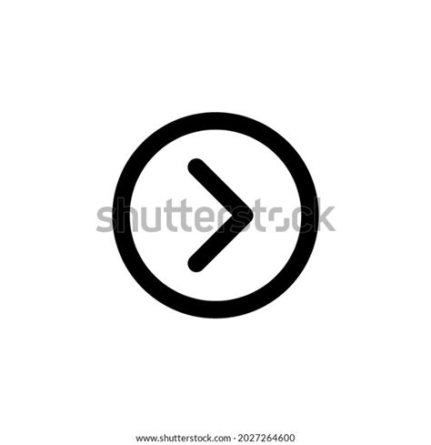 Right Arrow Button Icon Apps Web Stock Vector Royalty Free 2027264600