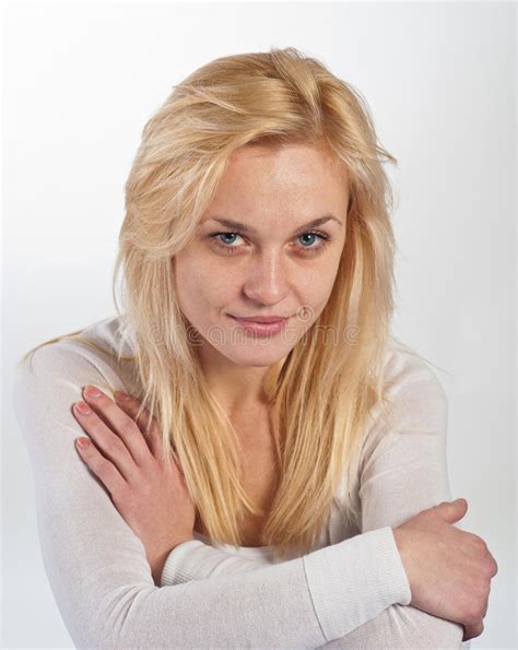 Portrait Of The Girl Of The Blonde Stock Image Image Of Sensuality