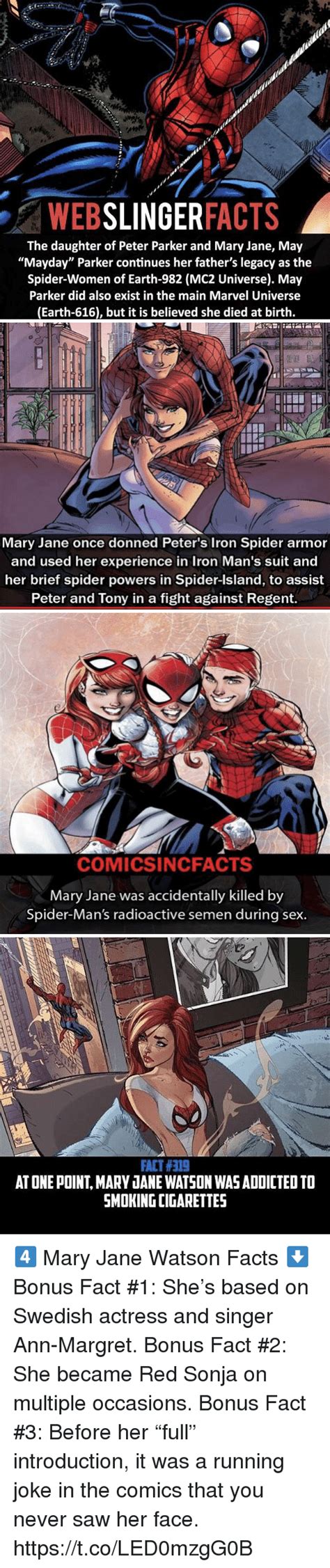 Webslingerfacts The Daughter Of Peter Parker And Mary Jane May Mayday