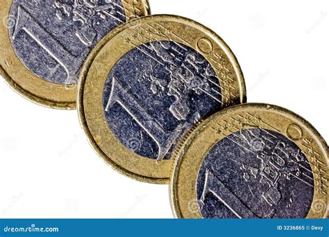 One Euro Coins Stock Image Image Of Europe Euro Business 3236865