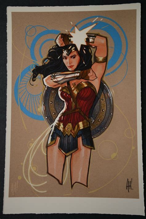 Wonder Woman Museum Print Signed By Adam Hughes Ebay