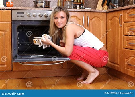 Woman Cooking Dinner Stock Photo Image Of Girl Joyful
