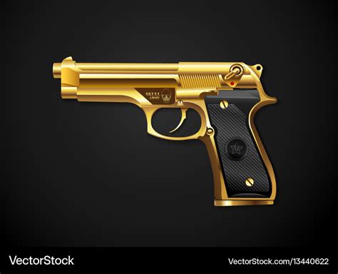 Gun Gold Royalty Free Vector Image Vectorstock