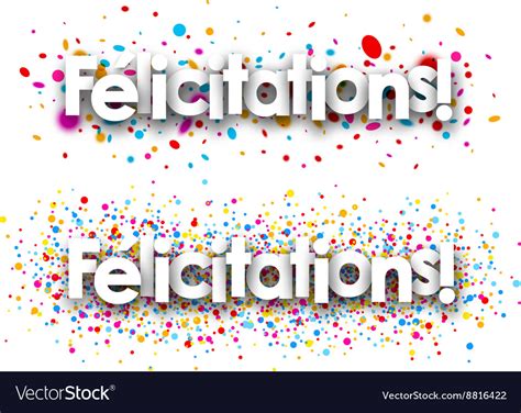 Congratulations Paper Banners Royalty Free Vector Image