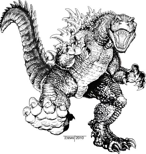 Coloring Pages Of Godzilla Coloring Home