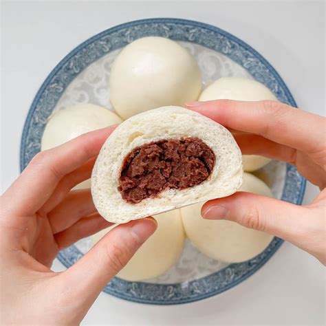 Red Bean Paste Buns Chinese Steamed Buns That Are A Great Source Of