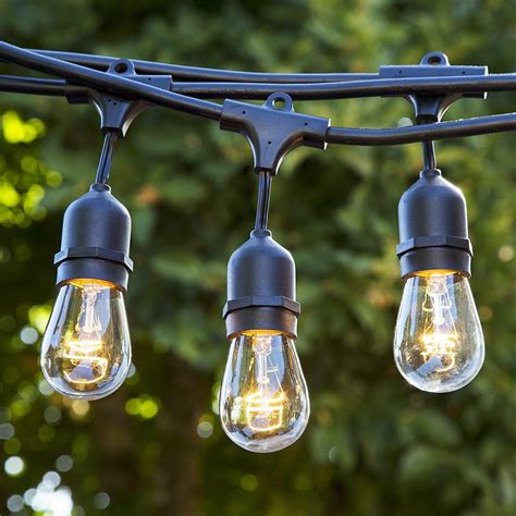 Ktaxon String Lights,Outdoor String Light with Sockets, S14 Bulbs included Vintage Edison String ...