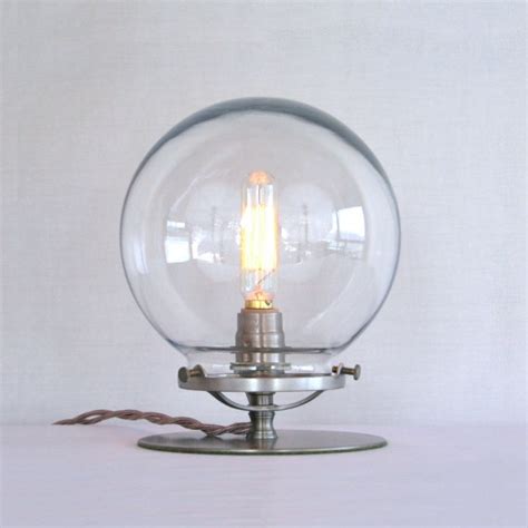 Clear Glass Globe Table Lamp Steampunk Table Lamp Clear