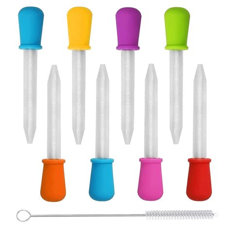 Water Dropper Of 5ml Pack Of 8 Silicone And Plastic Eye Dropper