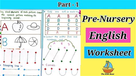 Pre Nursery English Worksheet Playgroup Worksheet Youtube