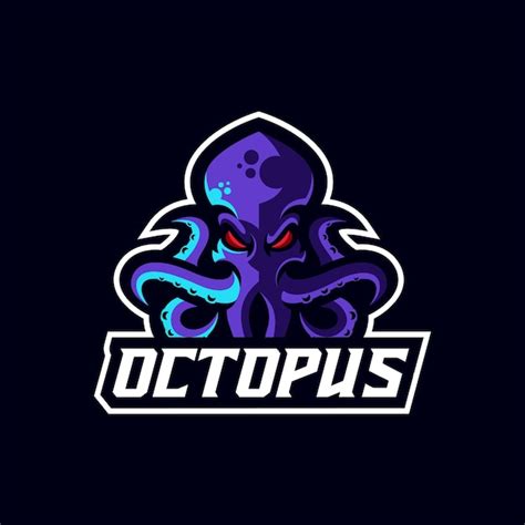 Premium Vector Isolated Angry Octopus Animal Sport Mascot Logo Template