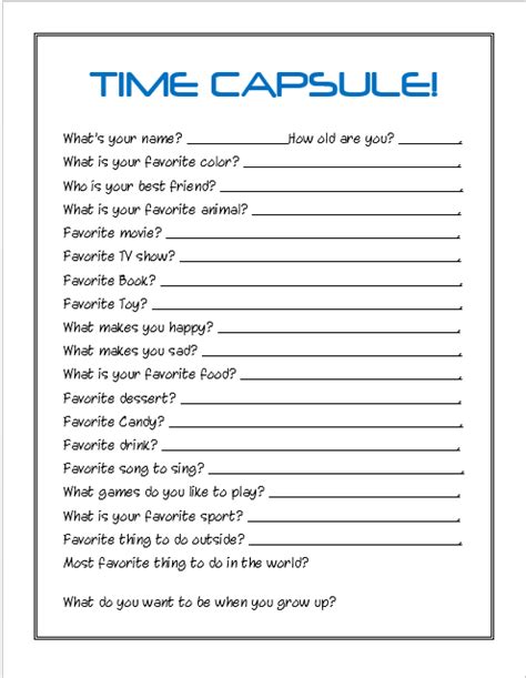 Kids Time Capsule Interview Fabtastic Eats Time Capsule Kids Time