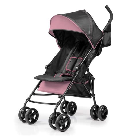 Summer 3Dmini Convenience Stroller, Pink – Lightweight Infant Stroller