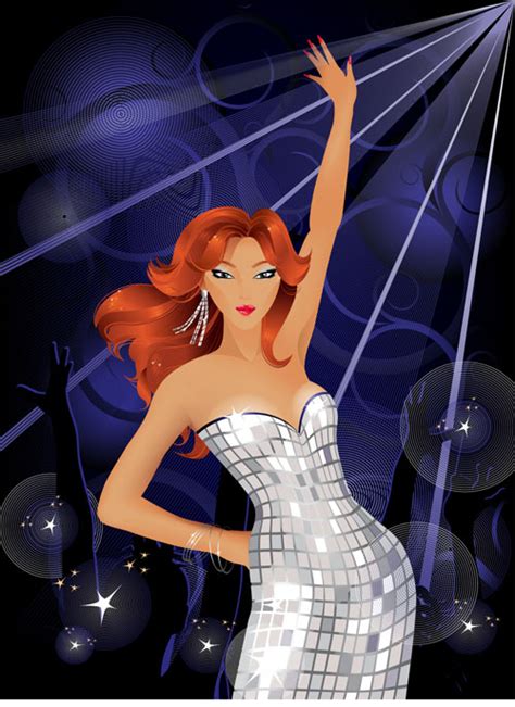 Set Of Glamour Woman Vector 01 Free Download
