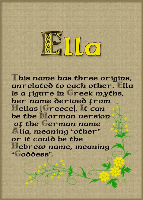 Ella Story Of The Name Name Explained History Name Etsy