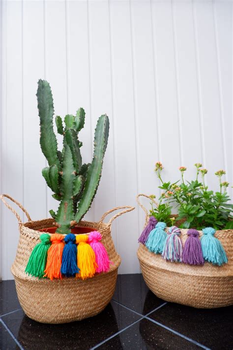 Diy Up Cycled Tassel Basket Thats So Gemma