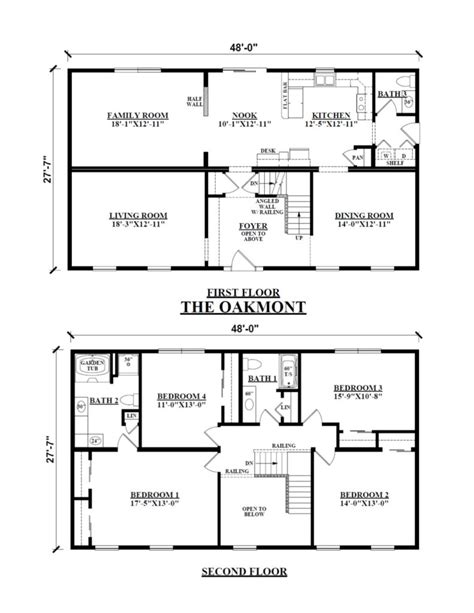 Two Floor House Plan Floorplans Click