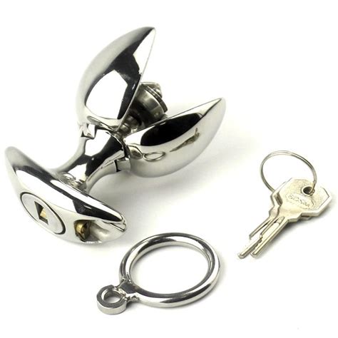 New Stainless Steel Anal Lock Openable Anal Plug Dilator Heavy Anus Beads Lock Anal Sex Toys For