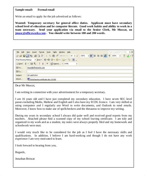 Job Application Email Template