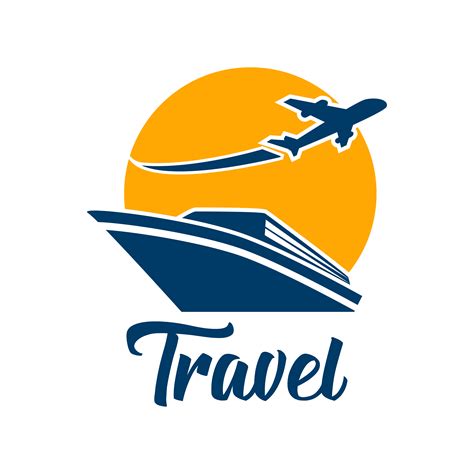 Logotype for banner, website, postcard. travel tourism logo isolated on white background ...