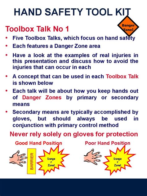 Hand Safety Tool Kit Online Presentation